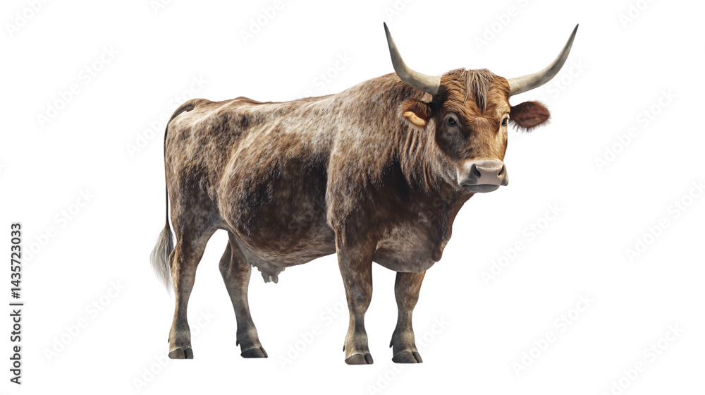 Professional Full Body Image of Cow Isolated on White Background Professional Full Body Image of Cow Isolated on White Background