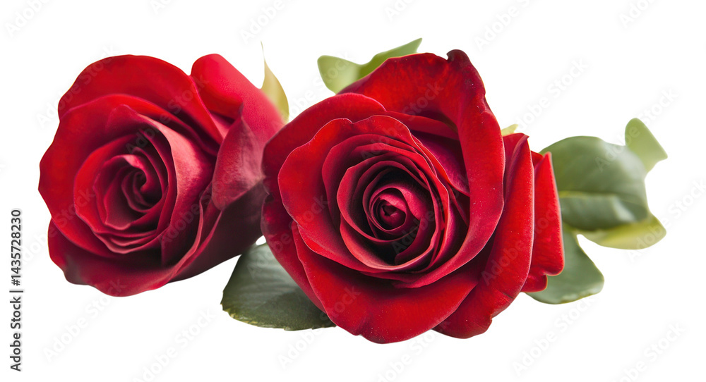 Fototapeta premium PNG Two red roses background flowers white.