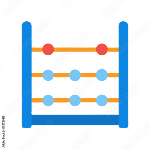 Colorful abacus for learning mathematics on black background