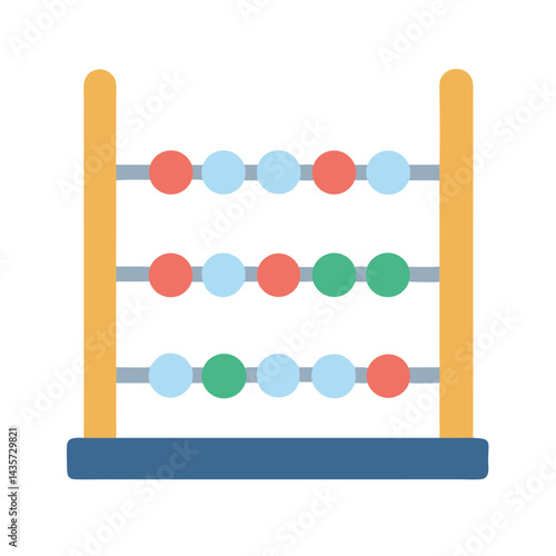 Colorful abacus illustration for educational and counting concepts