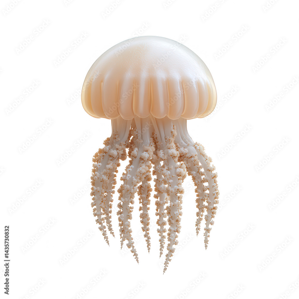 Fototapeta premium Captivating Jellyfish Portrait, A Study in Oceanic Elegance and Serenity