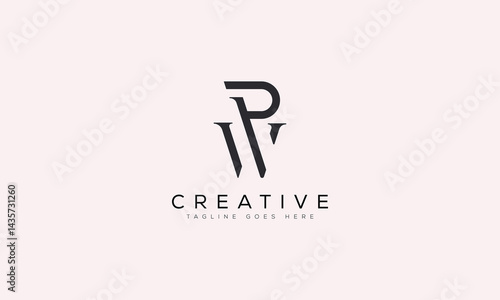 Letter WP logo design template vector illustration