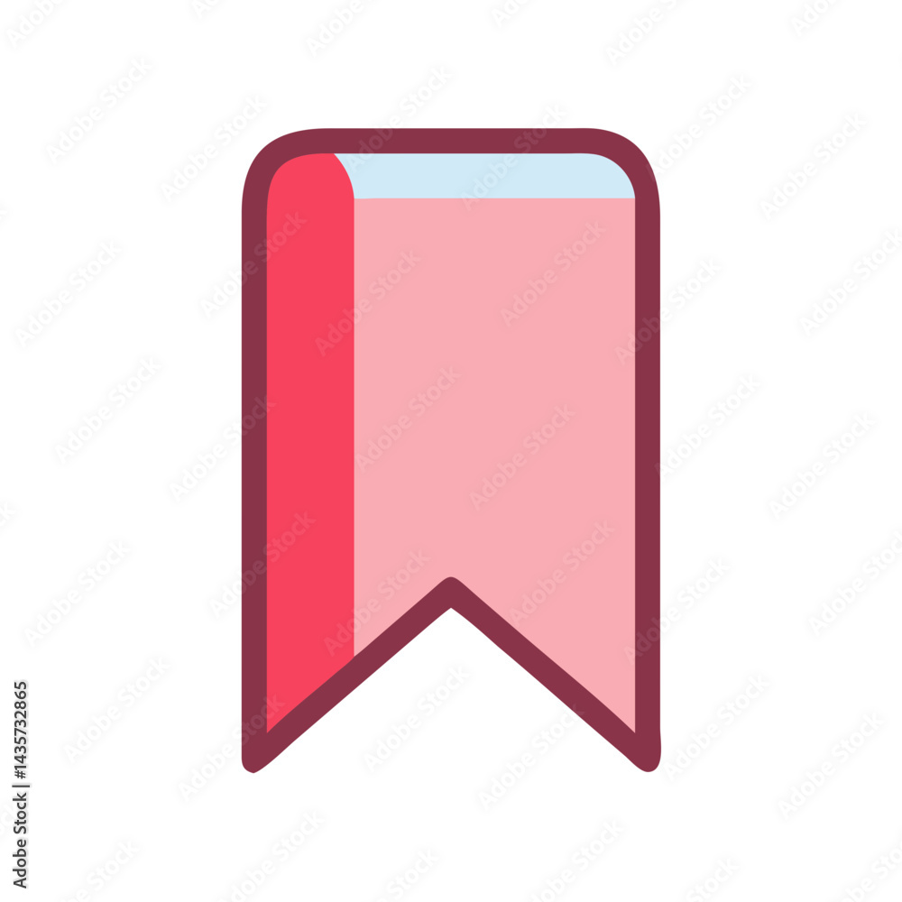 Flat vector ribbon bookmark icon, simple and elegant design Flat vector ribbon bookmark icon, simple and elegant design