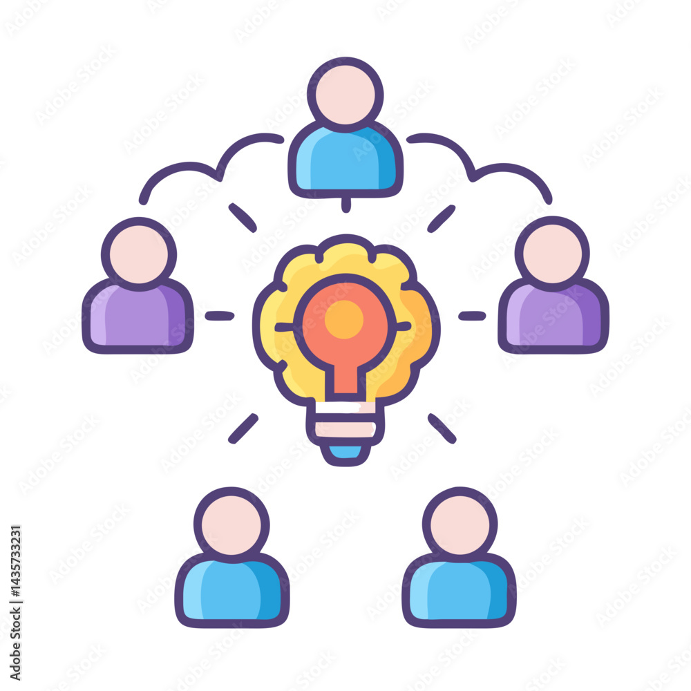 Team sharing bright ideas for business on black background Team sharing bright ideas for business on black background