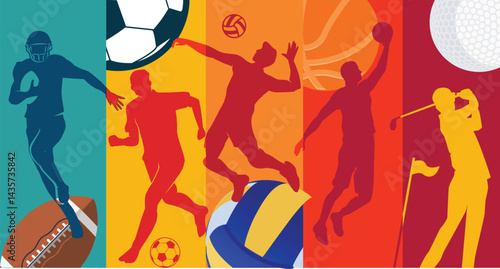 Great editable vector design of various popular sports suit for any digital and print graphic resources	