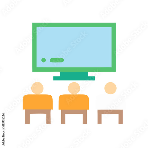 Simple Presentation View with Three Seated Characters