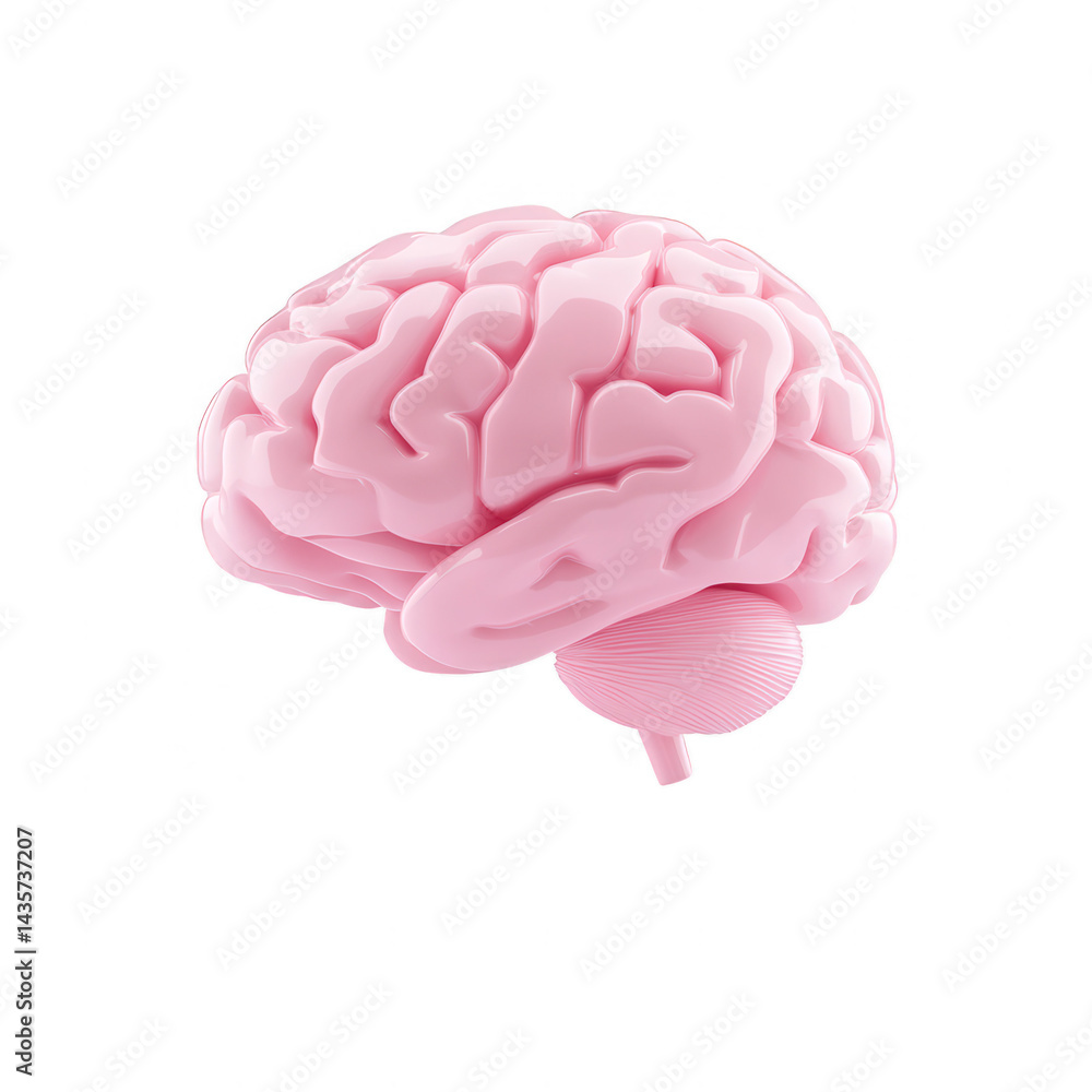 Anatomical brain model in pink, concept for Alzheimer's or other neurological diseases, dementia symbol Anatomical brain model in pink, concept for Alzheimer's or other neurological diseases, dementia symbol