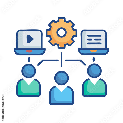 Teamwork with technology platforms and shared settings for management