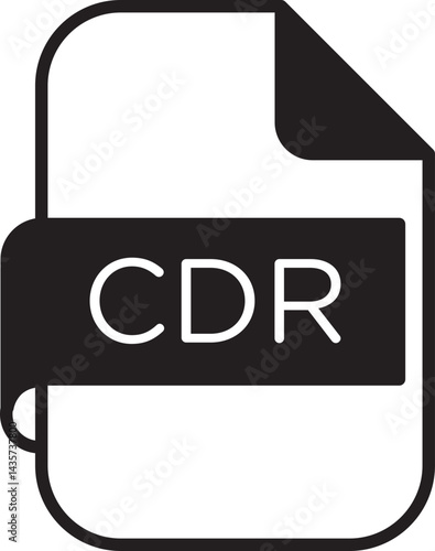 CDR file format vector icon stock illustration