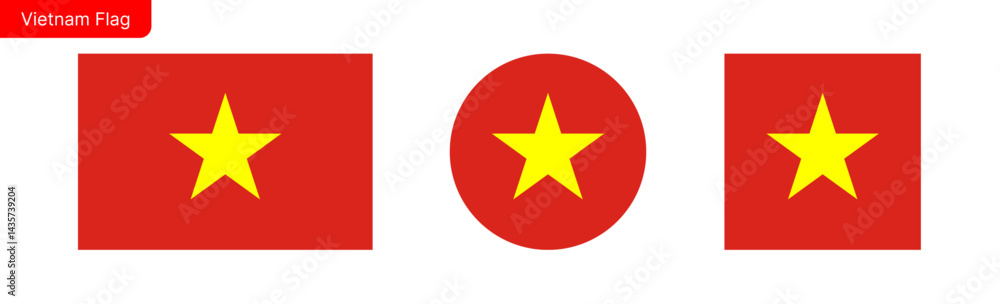 Vietnam flag png vector. Vietnam Square and round icon isolated on transparent PNG background. Vietnam flag icon Vietnam flag png vector. Vietnam Square and round icon isolated on transparent PNG background. Vietnam flag icon