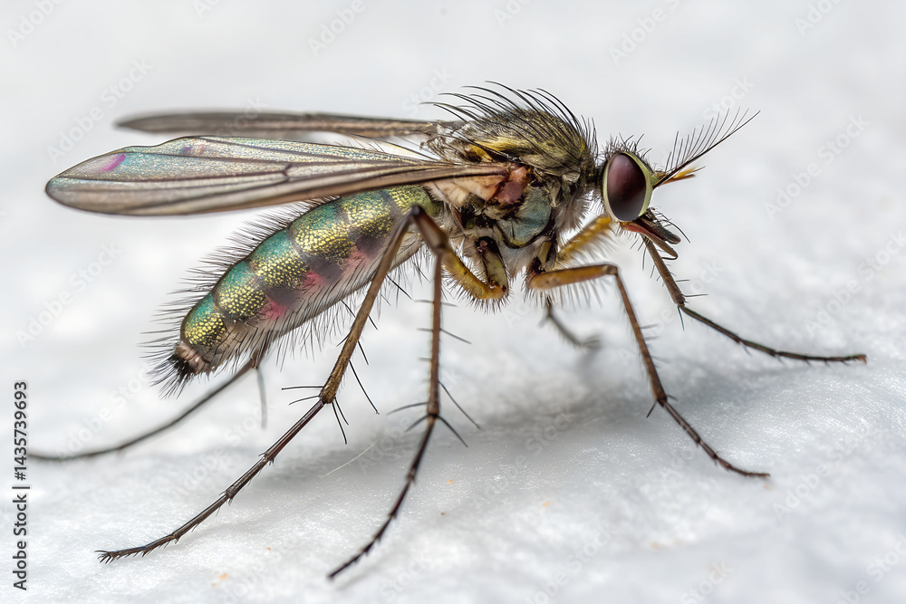 Close-Up of a Hoverfly on a White Surface Close-Up of a Hoverfly on a White Surface