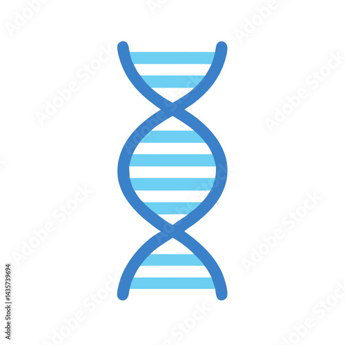 Stylized DNA strand in blue tones against black background