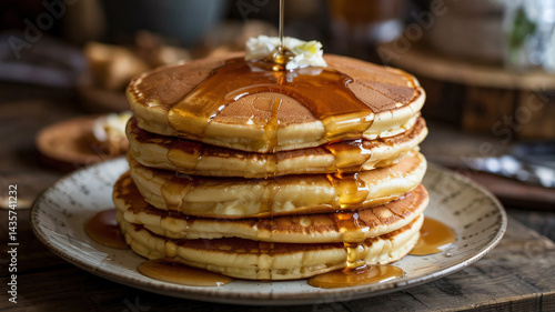 Wallpaper Mural Syrup pools around a stack of hot Torontodigital.ca