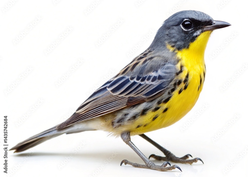Fototapeta premium kirtland-s warbler isolated on white background