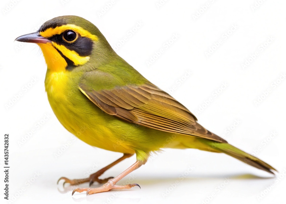Fototapeta premium Kentucky warbler isolated on white background