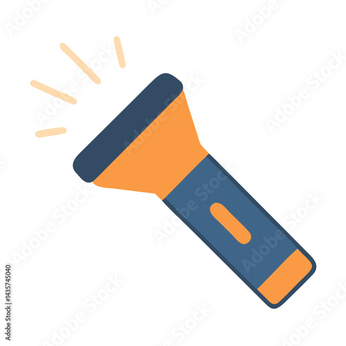 Illuminating the way a vector image of a flashlight