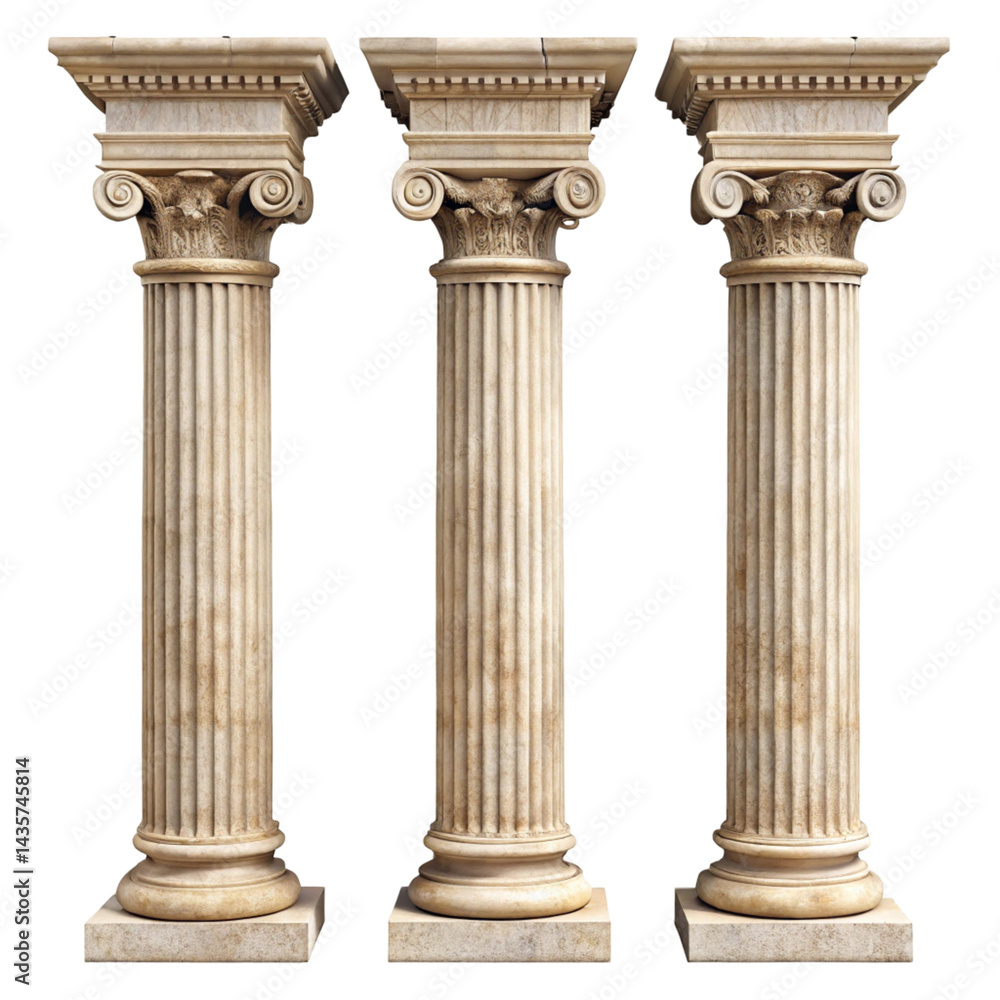 Obraz premium ancient greek column isolated