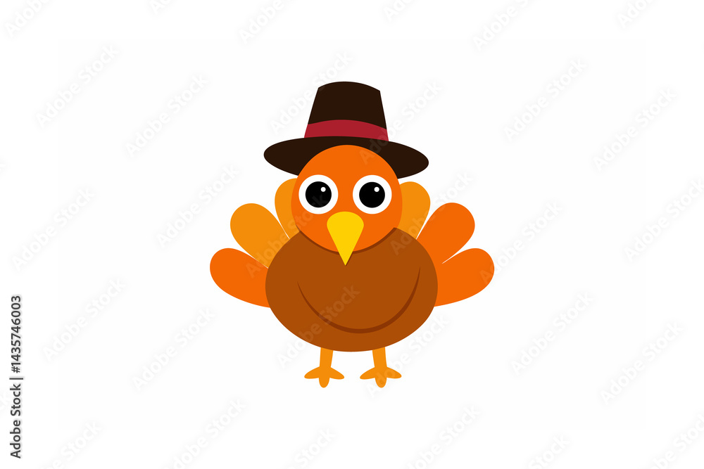Wild Turkey Vector Clipart Rustic Wildlife Illustration on White Background Wild Turkey Vector Clipart Rustic Wildlife Illustration on White Background