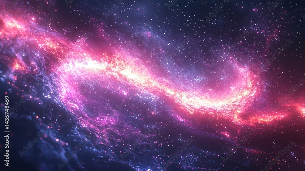 Fototapeta premium Abstract cosmic dust background with swirling particles jpeg background image