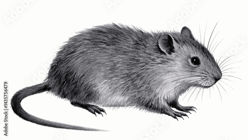 Pint-Sized Odyssey: arctic wash lemming isolated watercolor vector illustration svg 
