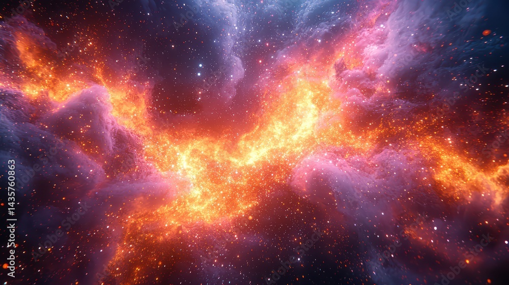 Fototapeta premium Chaotic burst of abstract energy with radiant streams jpeg background image