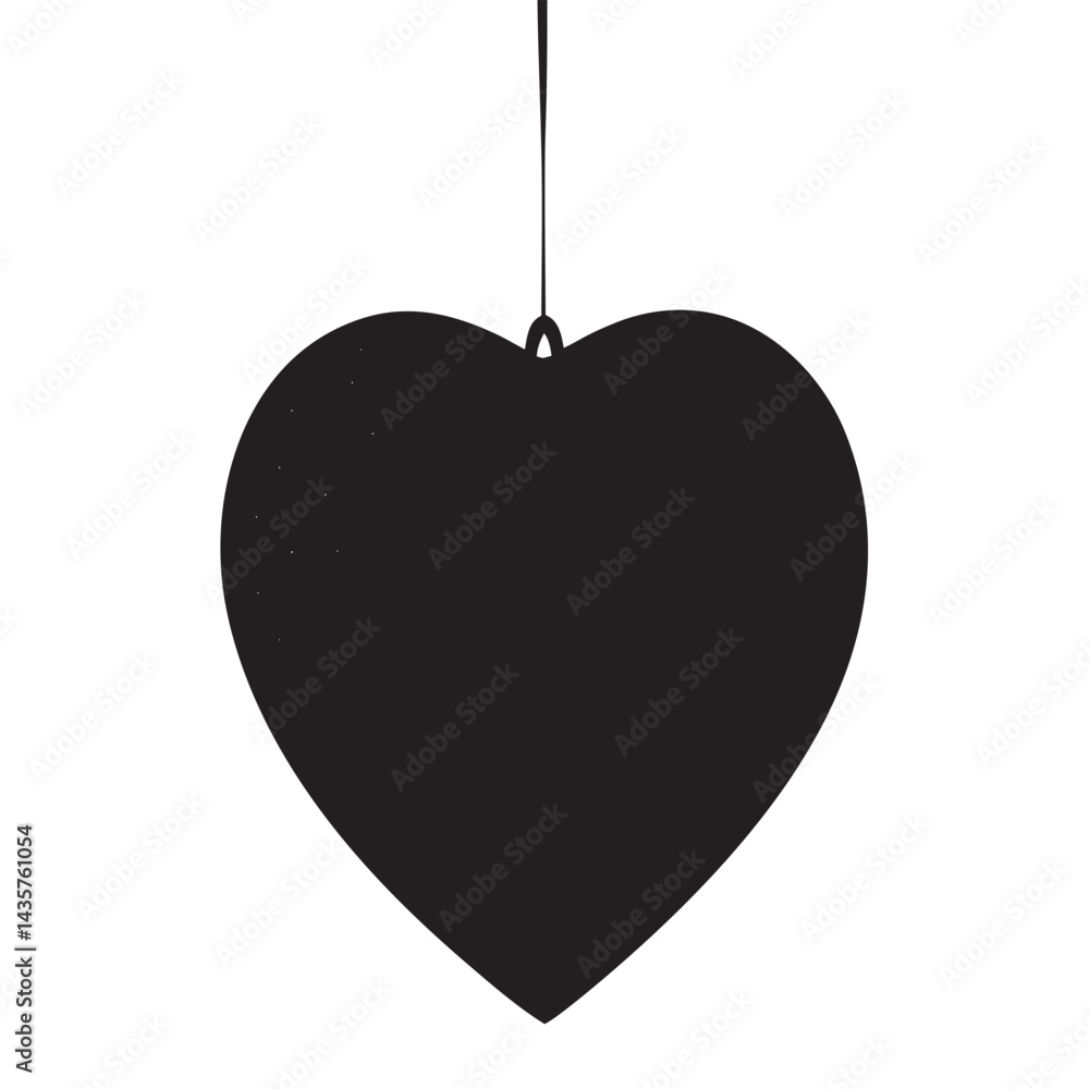 Obraz premium Vector illustration Heart hanging 
