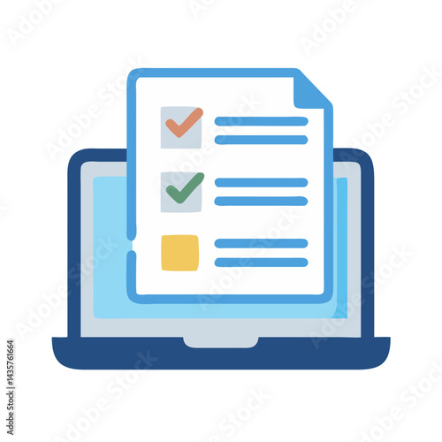 Online checklist on computer screen showing tasks completed