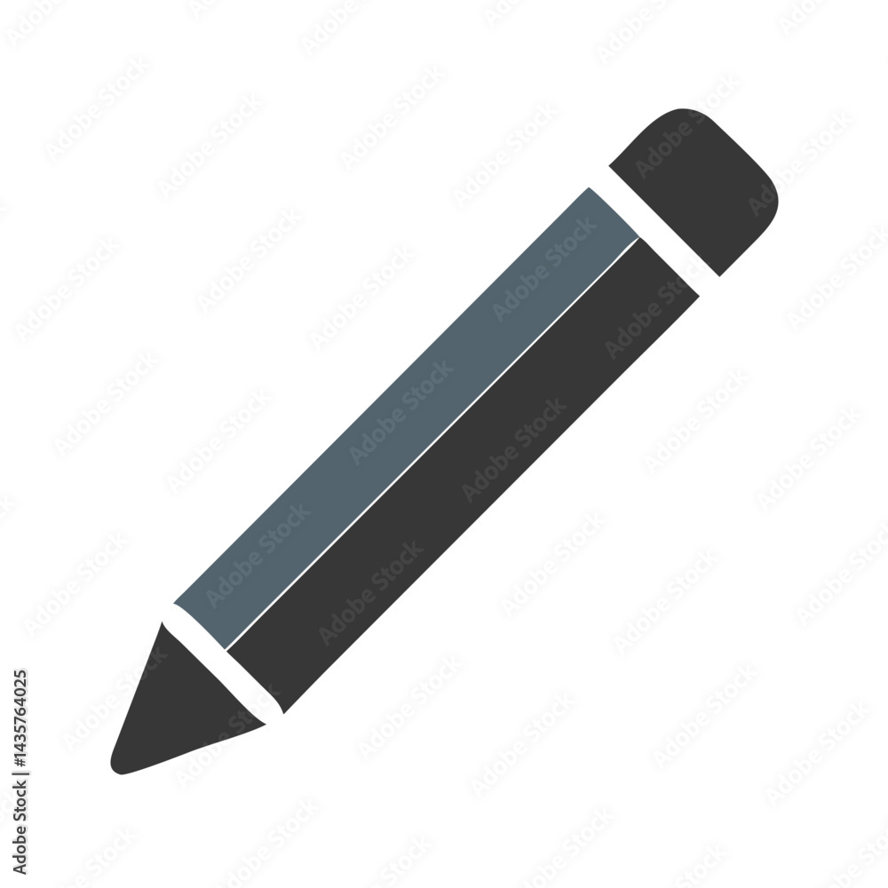 Simple gray pencil on black background educational concept image Simple gray pencil on black background educational concept image