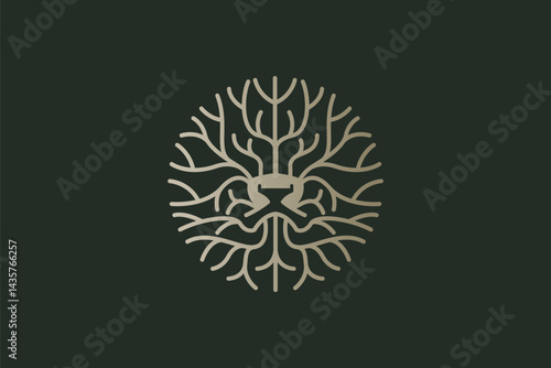 Lion Root Logo vector image