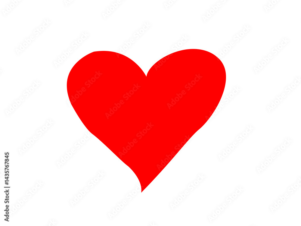 Bright Red Heart Minimal Bold Shape Icon Bright Red Heart Minimal Bold Shape Icon