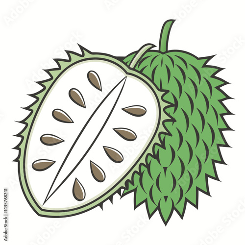 Sliced Soursop Fruit