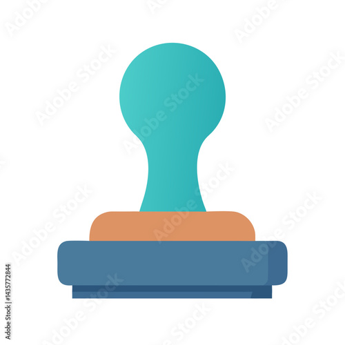 Rubber stamp flat design isolated on black background image