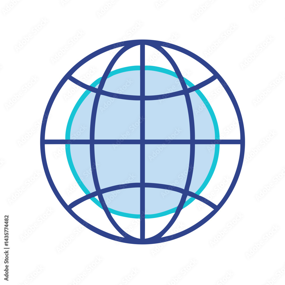Geometric Globe Icon Illustrating Global Connectivity and Digital Communication Geometric Globe Icon Illustrating Global Connectivity and Digital Communication