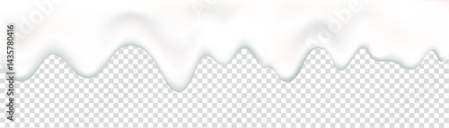 Yogurt wave realistic 3d texture, dripping cream.