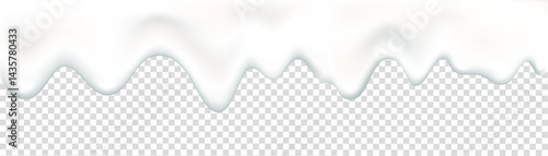 Yogurt wave realistic 3d texture, dripping cream.