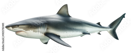 Realistic shark illustration for marine projects.