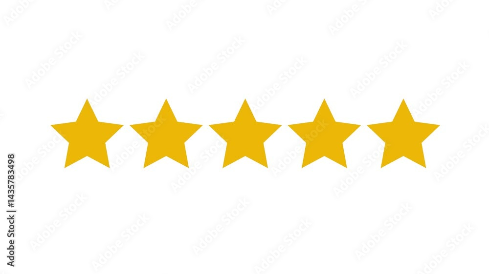 glowing four stars icon showing customer satisfaction with excellent service, client feedback interaction, business success Loop HD video with alpha channel, transparent background. Motion graphic glowing four stars icon showing customer satisfaction with excellent service, client feedback interaction, business success Loop HD video with alpha channel, transparent background. Motion graphic
