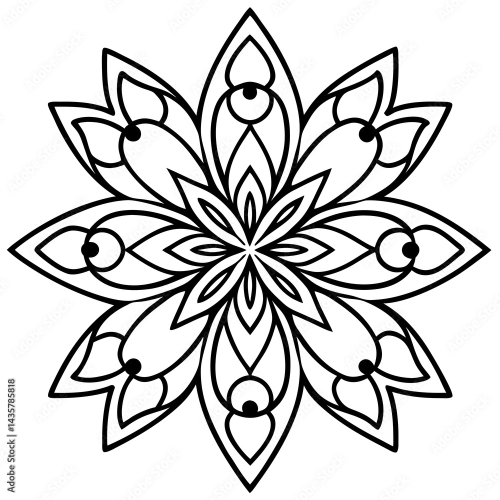 Intricate butterfly mandala design Intricate butterfly mandala design