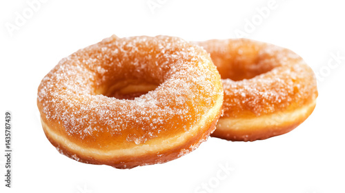 Delicious Apple Fritter Donuts Isolated on White Background for Sweet Treats Lover