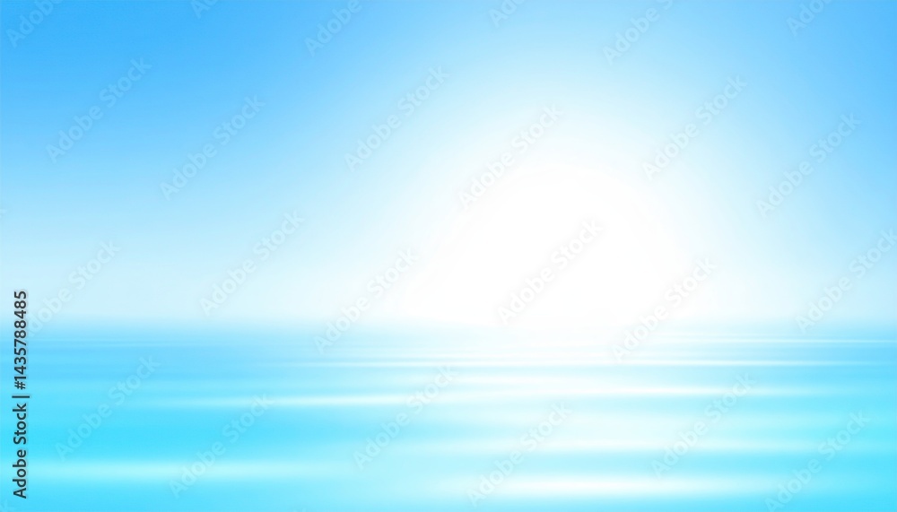 Obraz premium Calm ocean sunrise coastal view digital art tranquil environment serene perspective nature concept