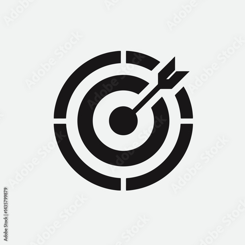  very simple flat and single minimalist Money Target Silhouettes in black on a white background