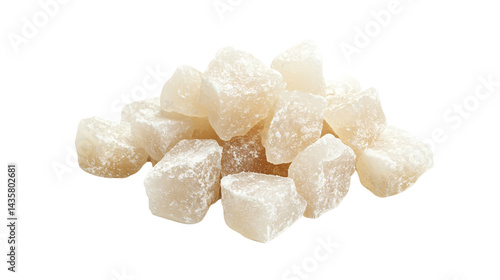 Camphor Gum High Angle View Isolated on White Background
