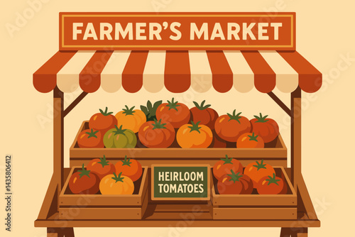 The local food scene is flat and features a vibrant display of produce along with a friendly vendor