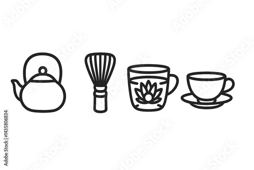 Icons that symbolize different methods of brewing beverages