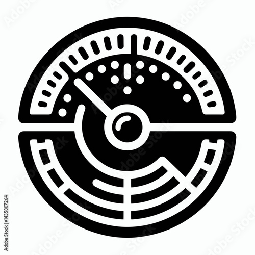  very simple flat and single minimalist Thermostat Silhouettes in black on a white background