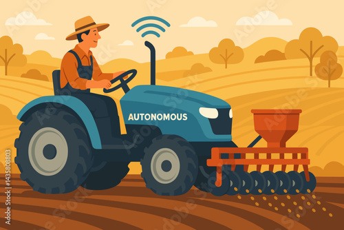 Flat agri-tech scene merging tradition, innovation, and landscape