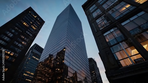 Wallpaper Mural NYC Skyscrapers Dusk Architectural Perspective Torontodigital.ca