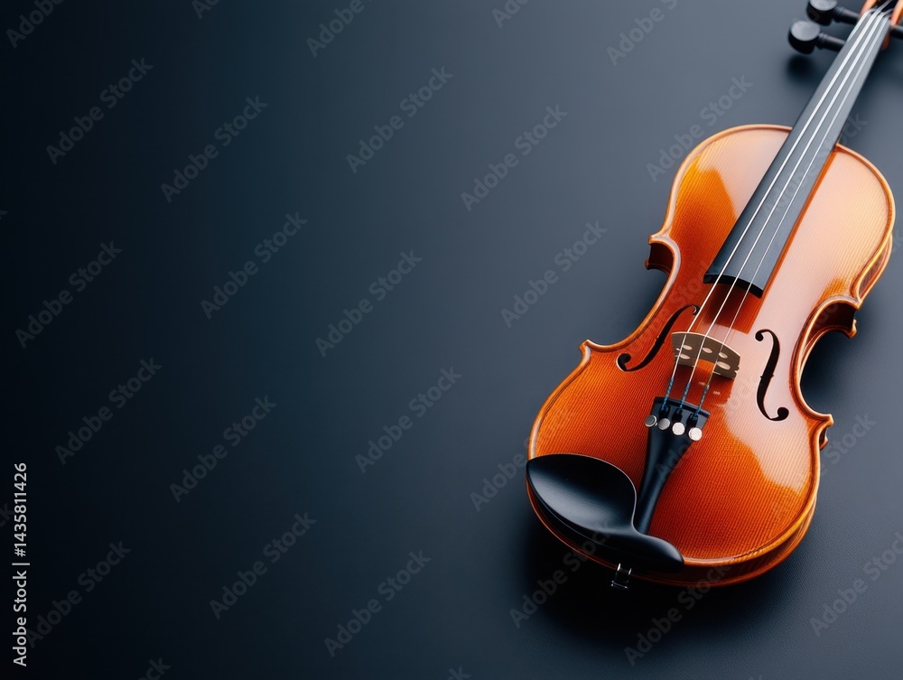 Fototapeta premium Classical string instrument on dark surface