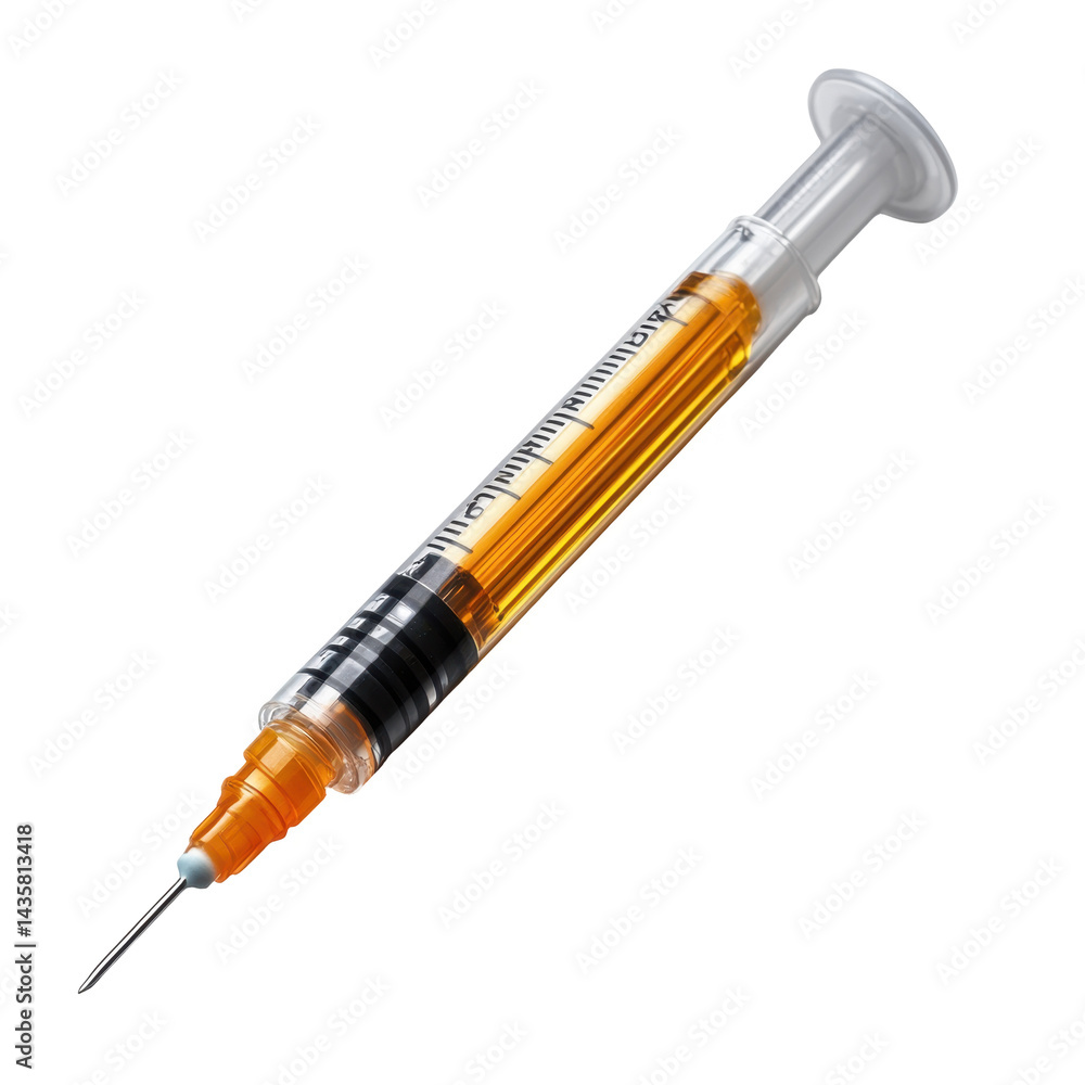 Fototapeta premium EpiPen isolated on transparent background.