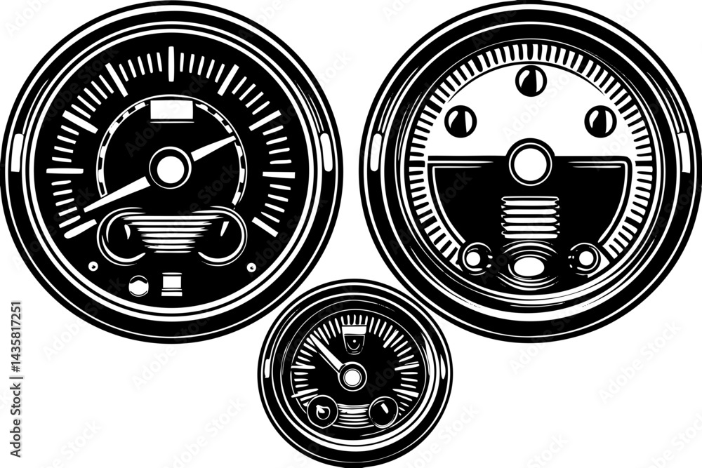 Obraz premium speedometer isolated on white